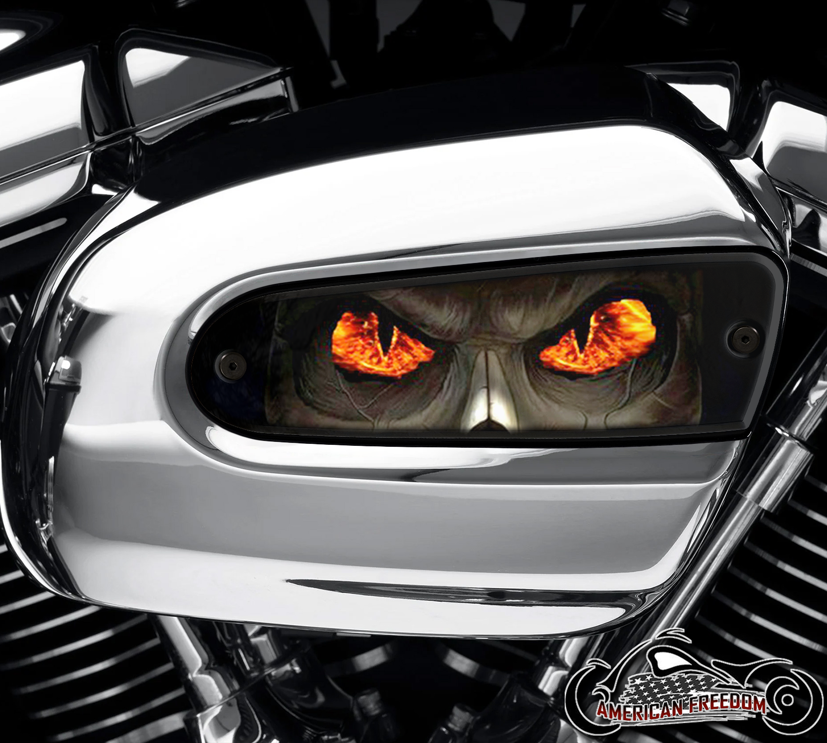 Harley Davidson Wedge Air Cleaner Insert - Fire Eyed Reaper